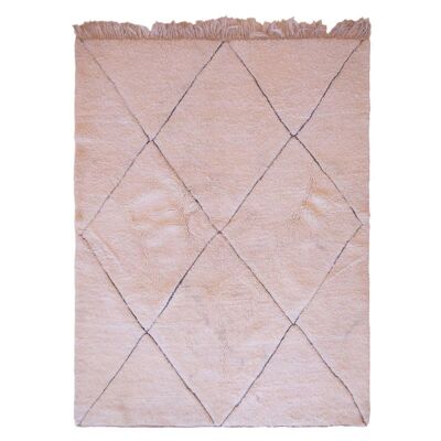 Alfombra bereber marroquí de pura lana 216 x 155 cm