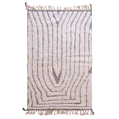 Alfombra bereber marroquí de pura lana 243 x 156 cm
