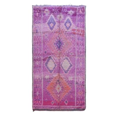 Alfombra bereber marroquí de pura lana 376 x 189 cm