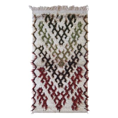 Tappeto berbero marocchino in pura lana 154 x 81 cm