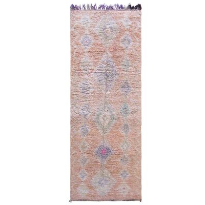 Alfombra bereber marroquí de pura lana 374 x 139 cm