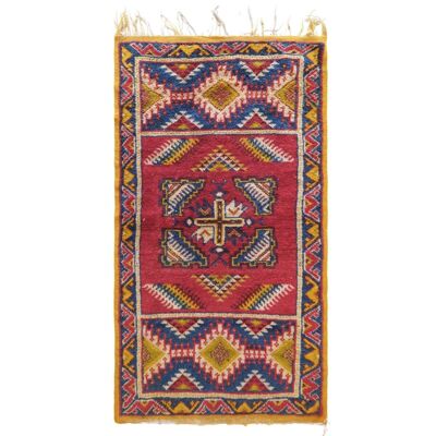 Tappeto berbero marocchino in pura lana 153 x 81 cm