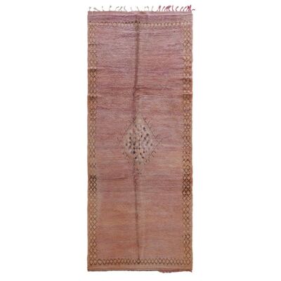Alfombra bereber marroquí de pura lana 340 x 134 cm