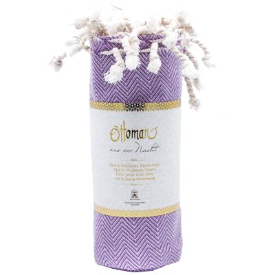 Herringbone hammam towel / lilac
