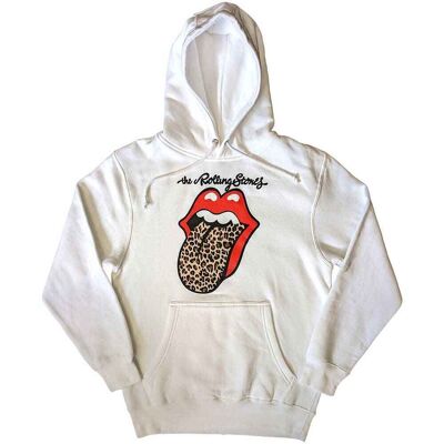 Sudadera con capucha de los Rolling Stones con estampado de leopardo