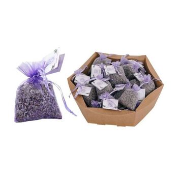 Mini fleurs de lavande en sachet organza 15g