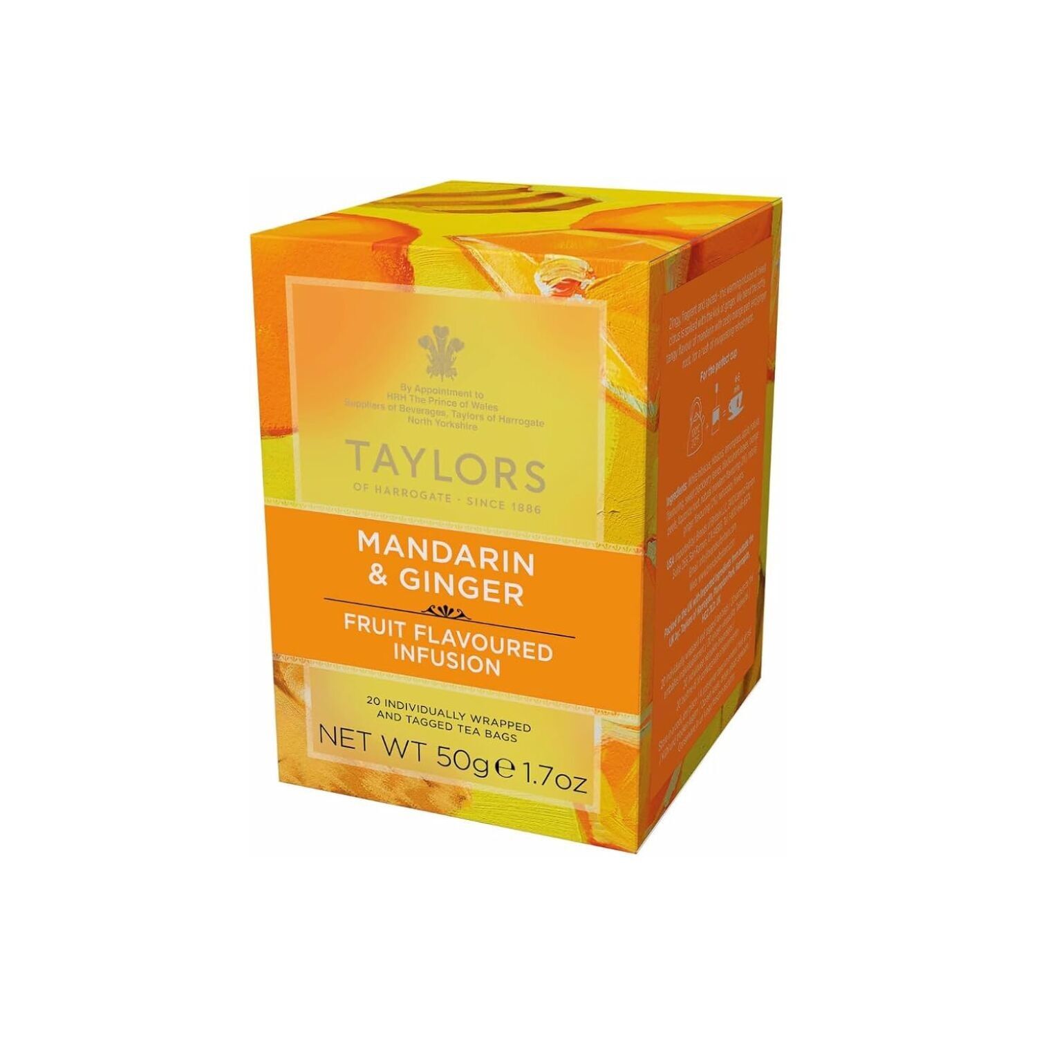 Taylor | Infuso di mandarino e zenzero senza caffeina - 1 x 20 bustine di tè (50 gr) | Tisana alla frutta, agli agrumi e alle spezie