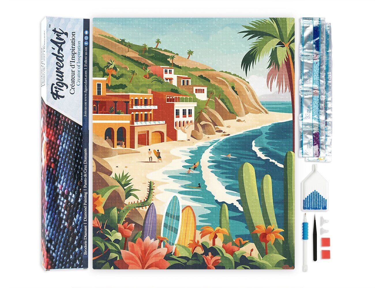 Ricamo a diamante - Surf costiero