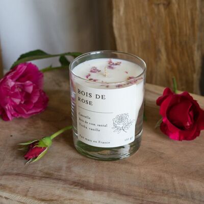 Bougie parfumée collection essentielle - Bois de rose