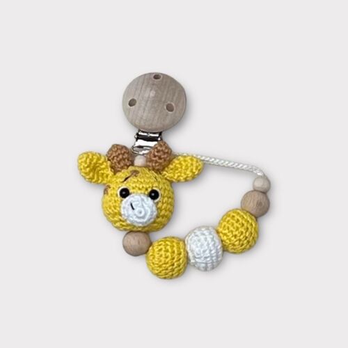 Giraffe Flecki Schnullerkette Gelb