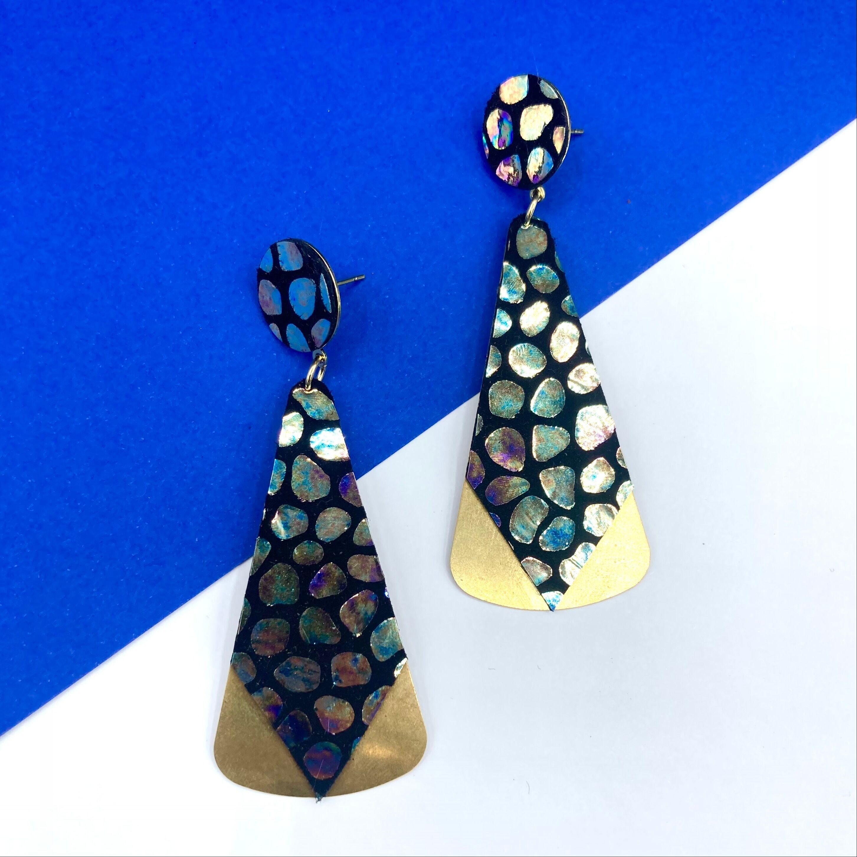 Frida Ohrringe - Disco-Kieselsteine