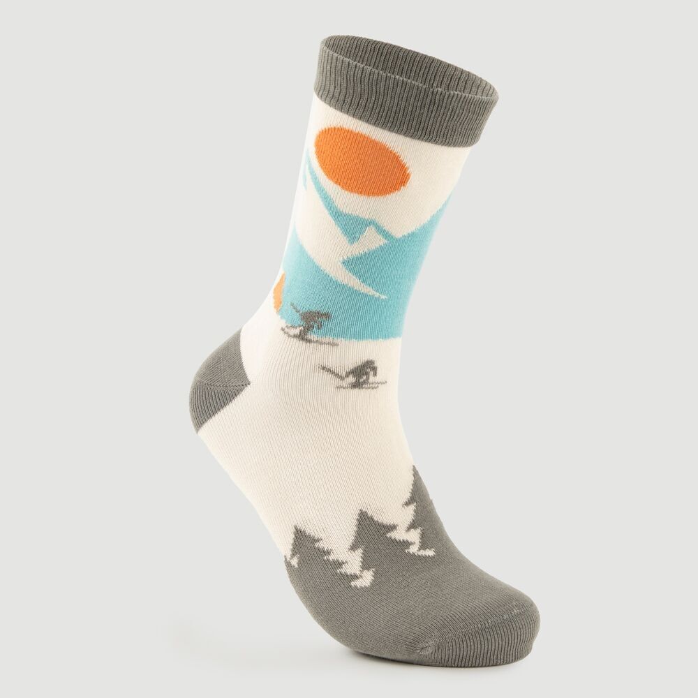 Chaussettes en coton biologique Paysage d'hiver Produit du commerce équitable