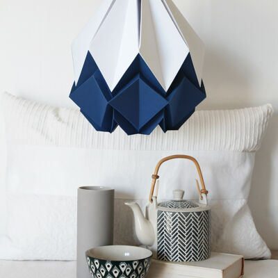 Zweifarbige Origami Pendelleuchte - M - Navy