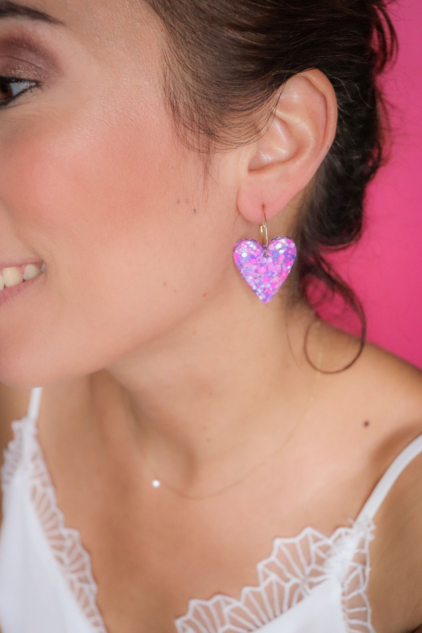 Mimi Konfetti Lila Ohrringe