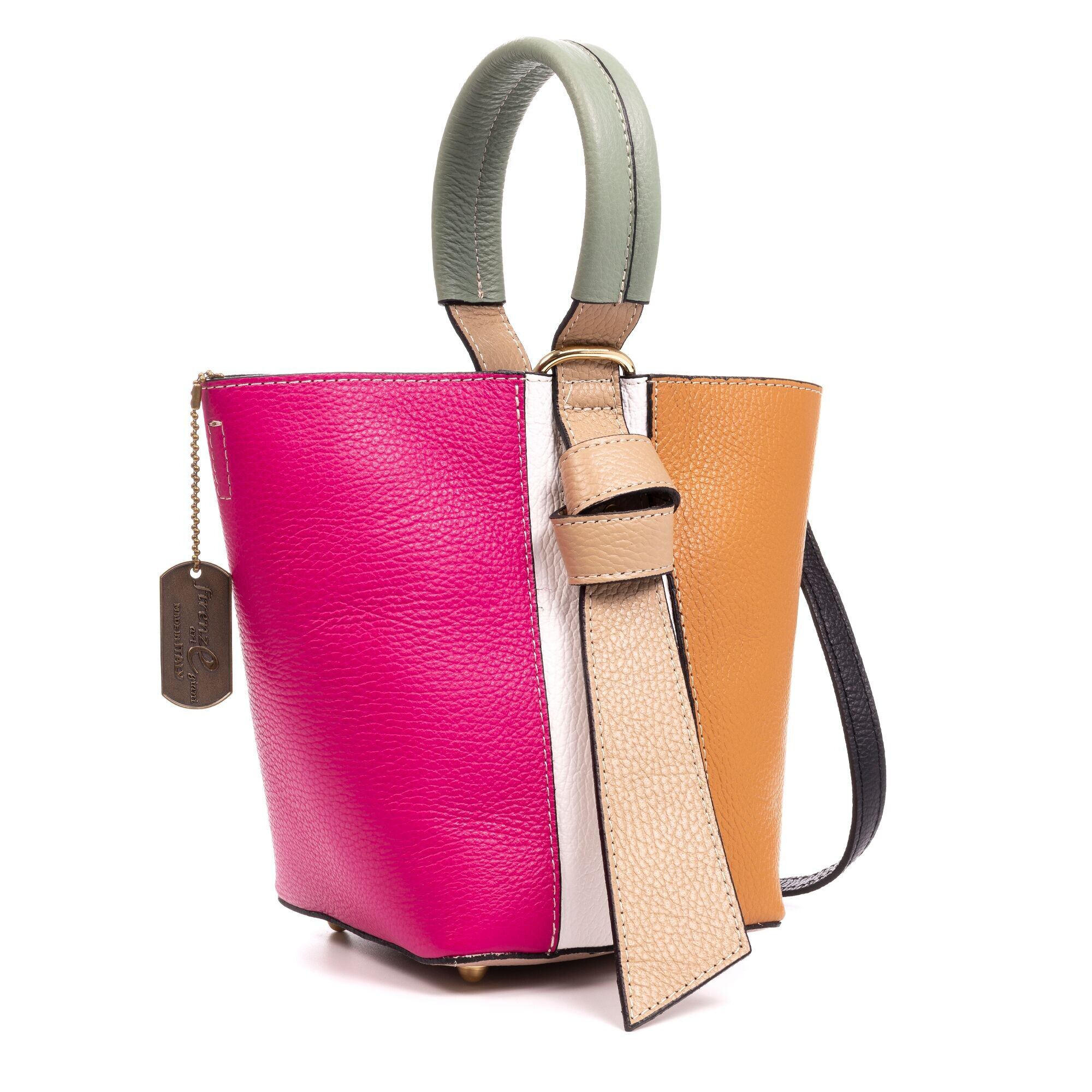 Ayas Damenhandtasche. Echtes Dollaro-Leder.