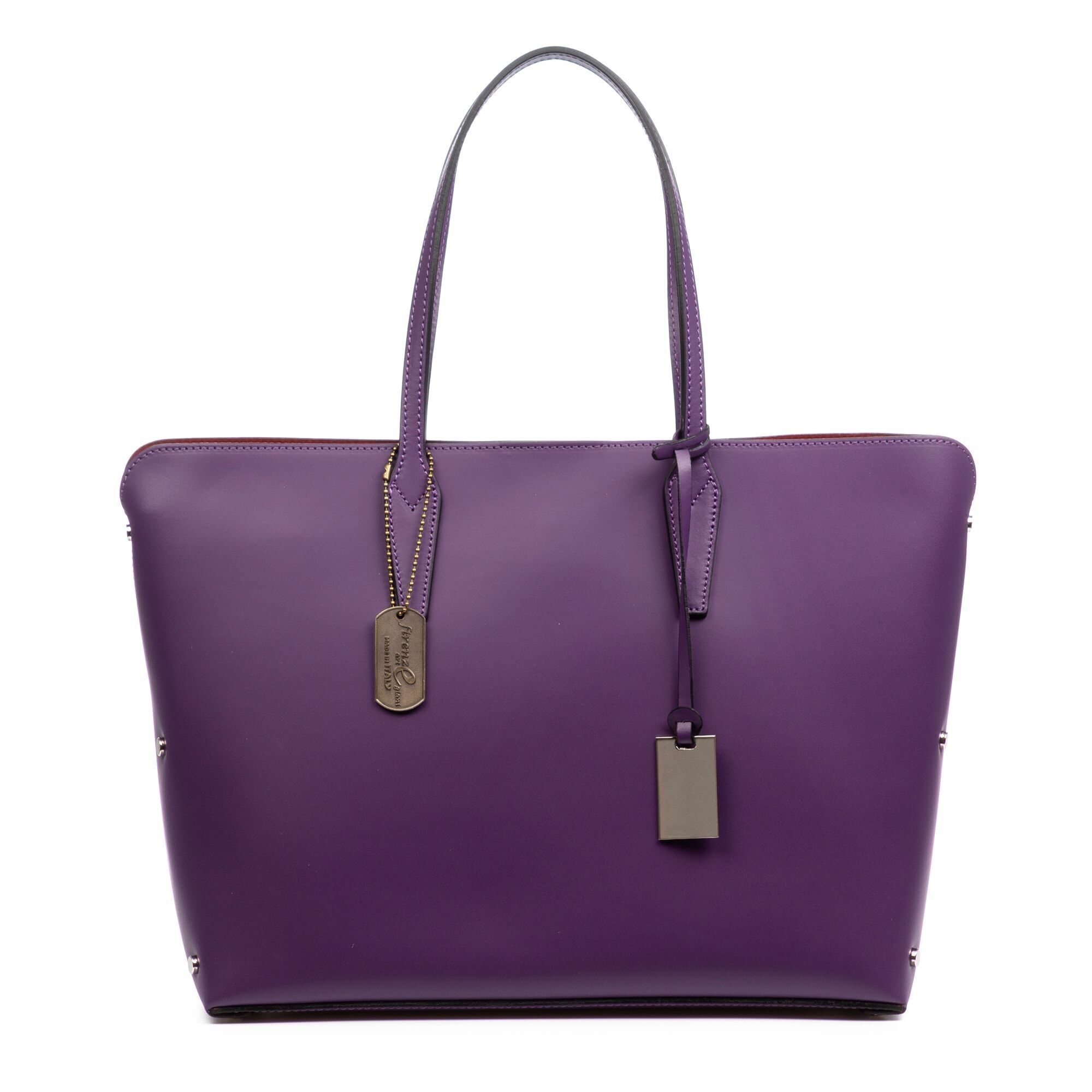 Arcene Damen-Umhängetasche. Ruga-Finish aus echtem Leder.