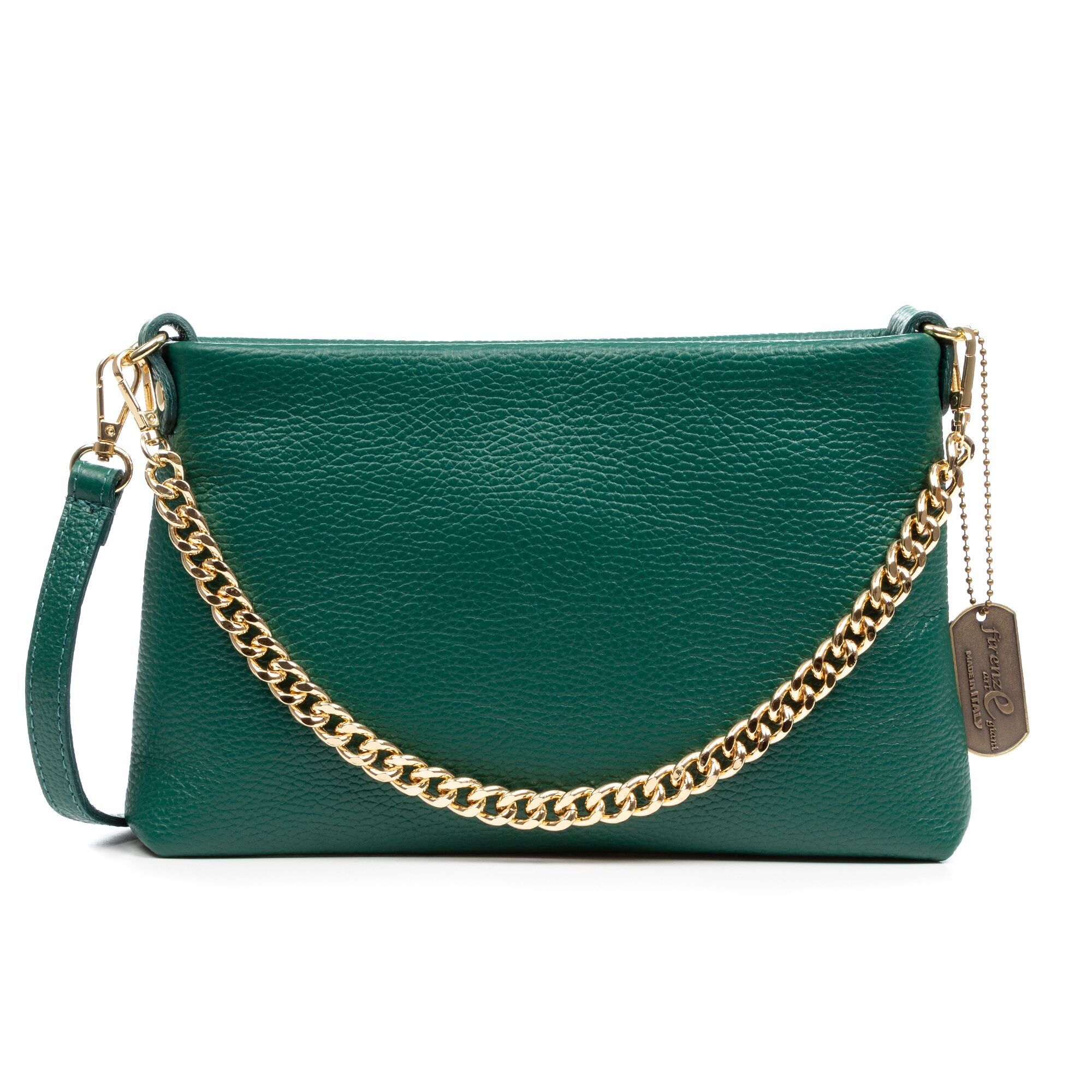 Angri Damen-Umhängetasche. Dollaro-Finish aus echtem Leder