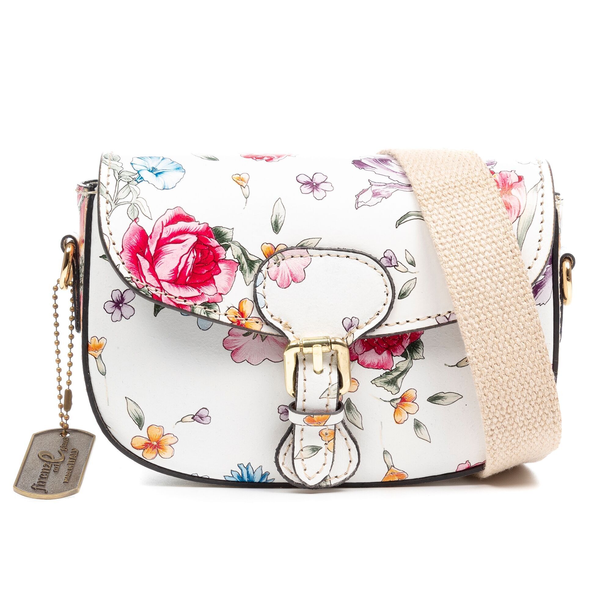 Borsa a tracolla da donna Annone. Finitura Ruga in vera pelle stampata