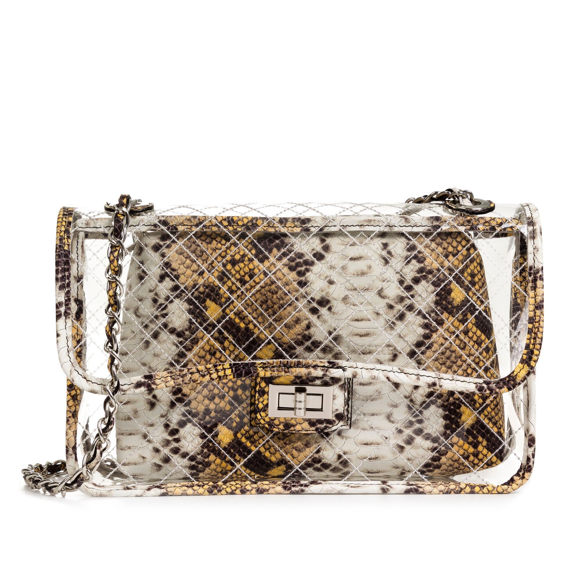 Sac à bandoulière Riccarda pour femme.Tissu Python en suède TPU