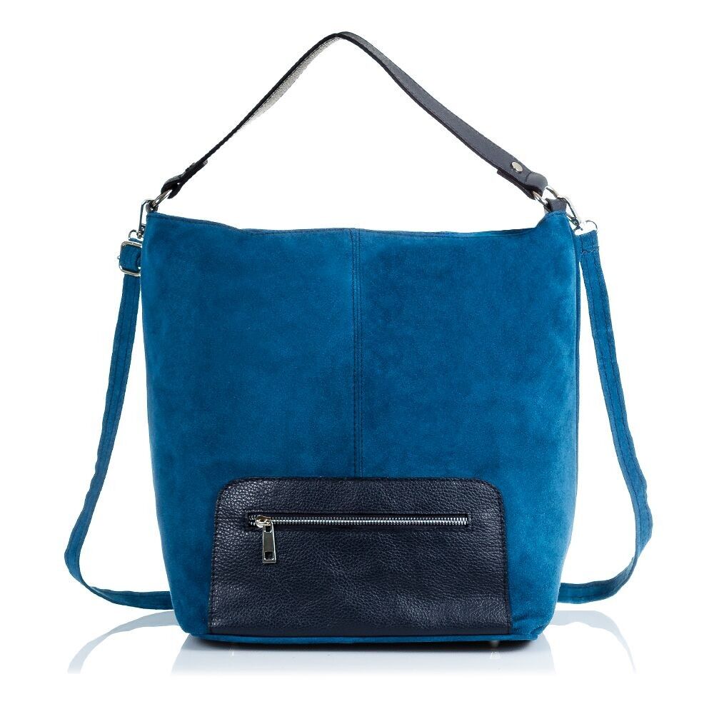 Sac à bandoulière Virgilia pour femme.Dollaro en cuir véritable et daim