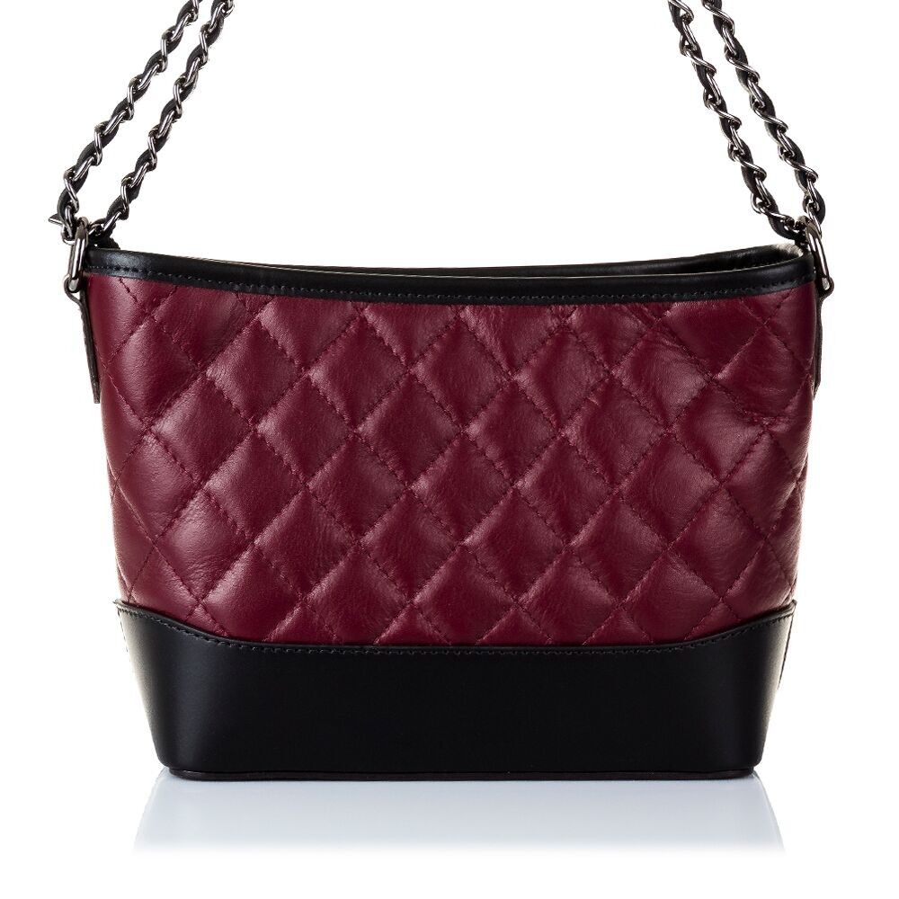 Sac à bandoulière Claretta pour femme.Cuir Véritable Cuir Matelassé Ruga