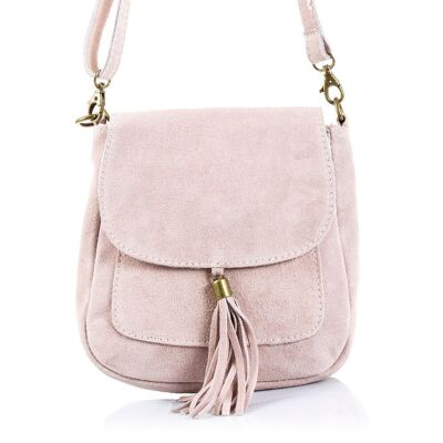 Alesia Bolso bandolera Mujer.Piel auténtica Gamuza Lavado a la Piedra