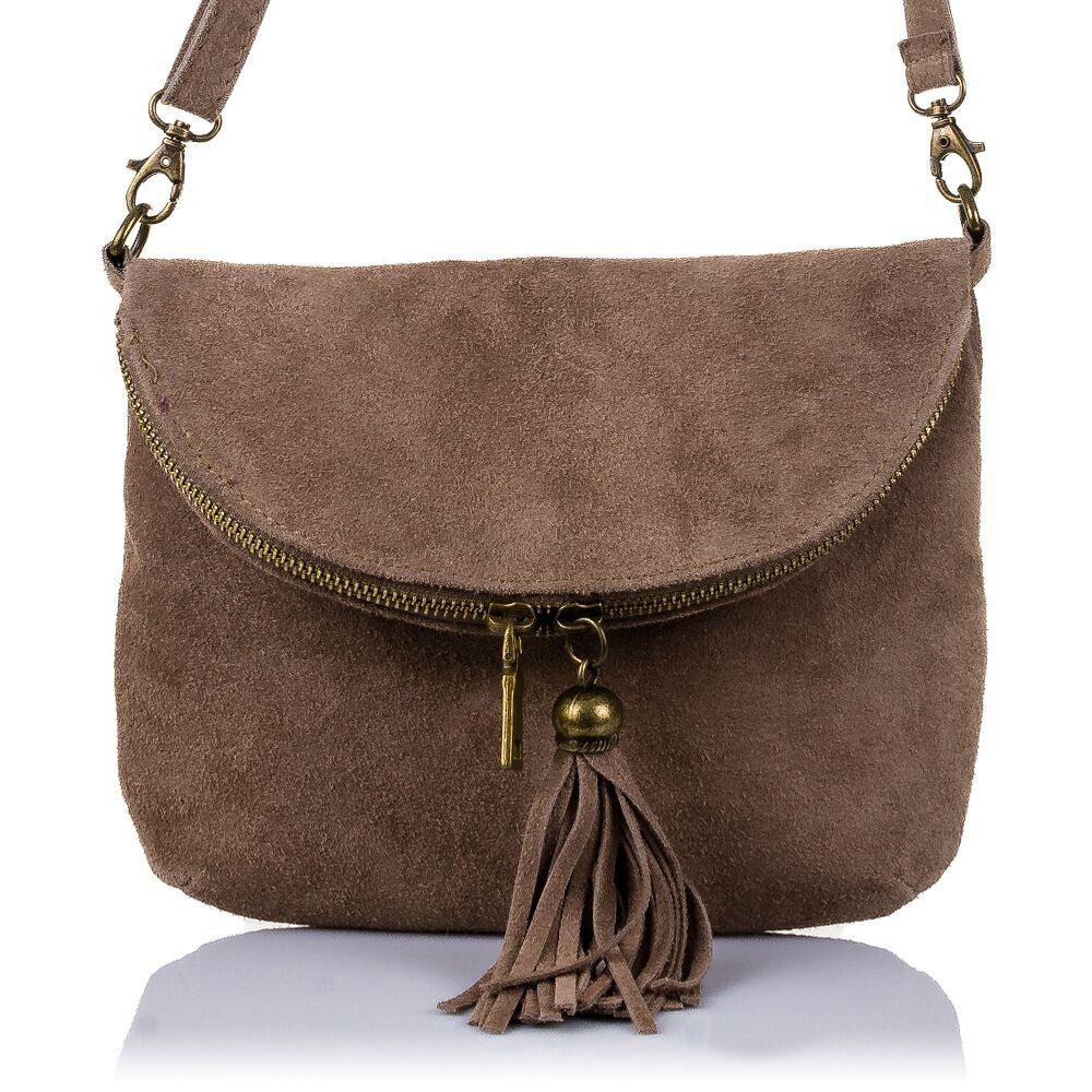Sac bandoulière Savelletri Femme.Véritable Cuir Daim