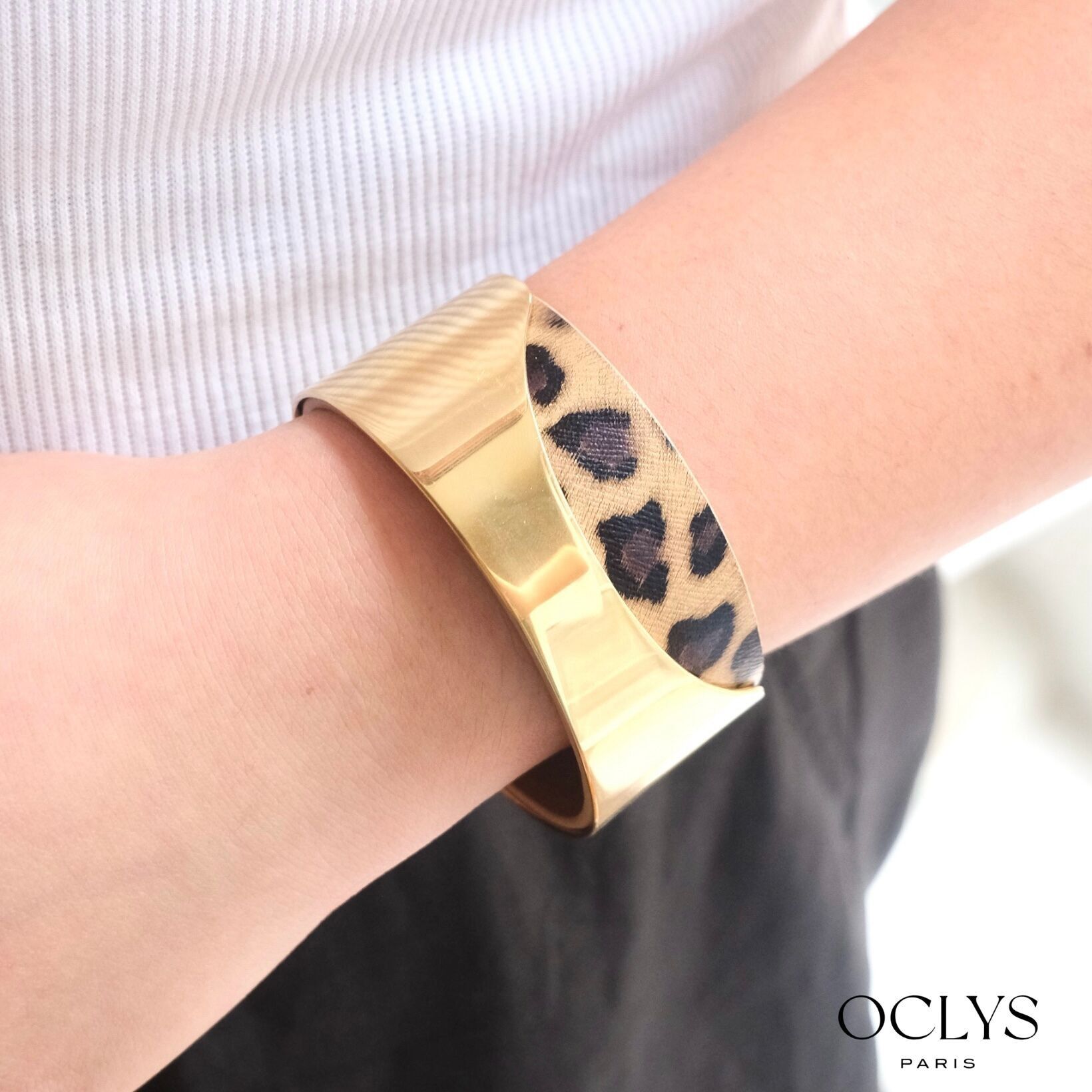 Bracciale rigido in acciaio inossidabile con PU Dani