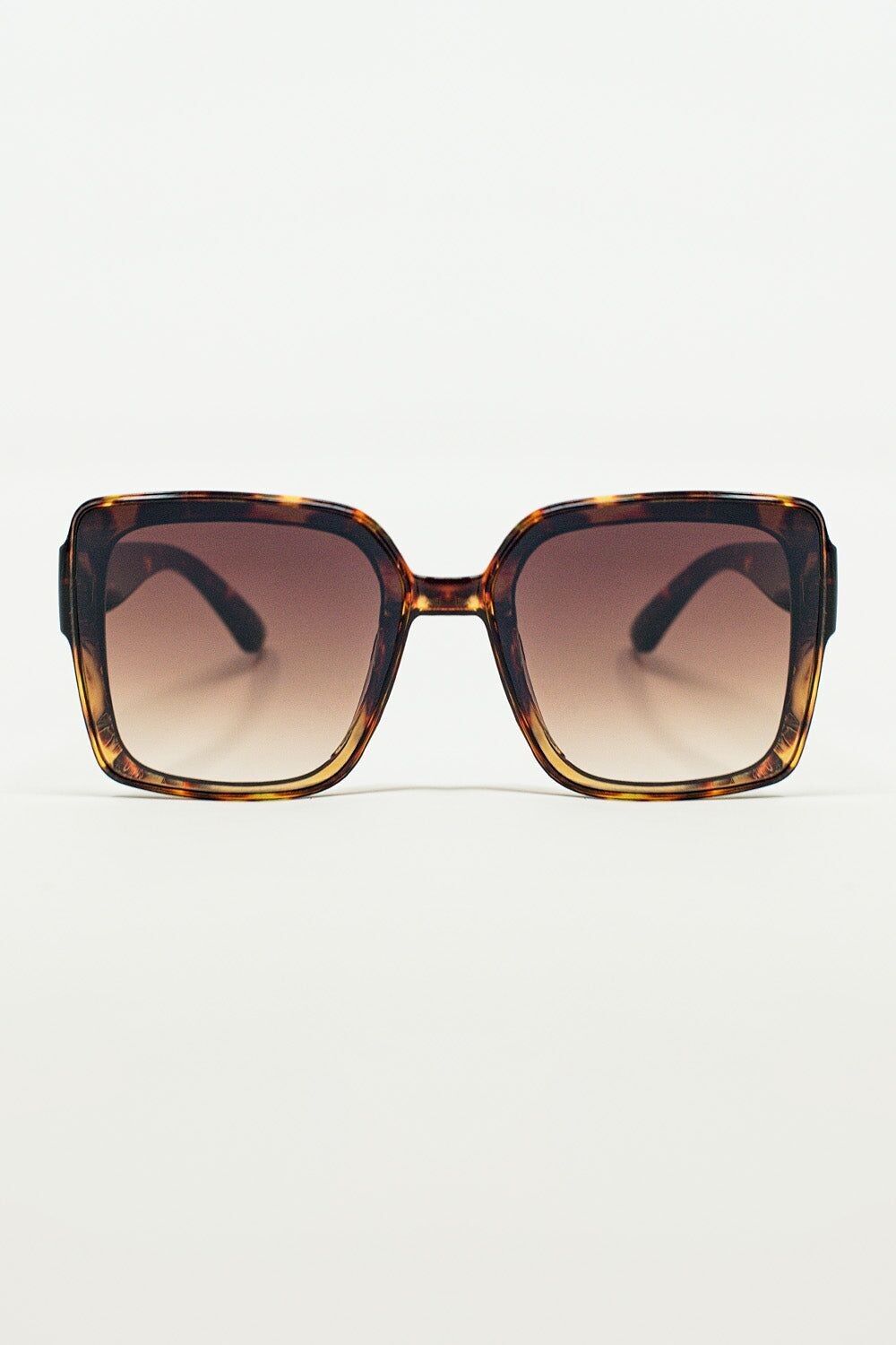 Occhiali da sole Cat Eye quadrati oversize marroni