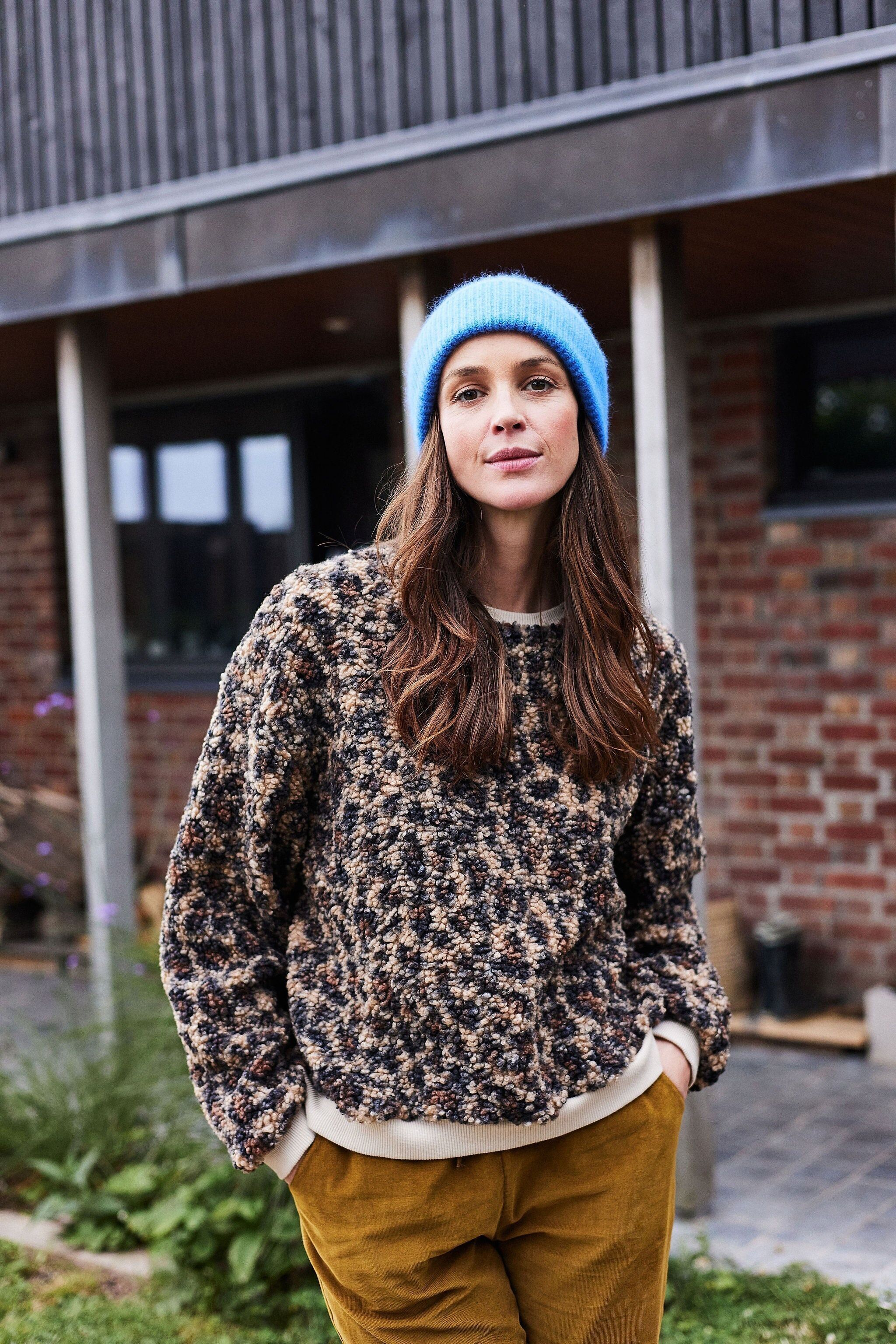 Felpa da donna Edith ##2757 Moumoute Leopard