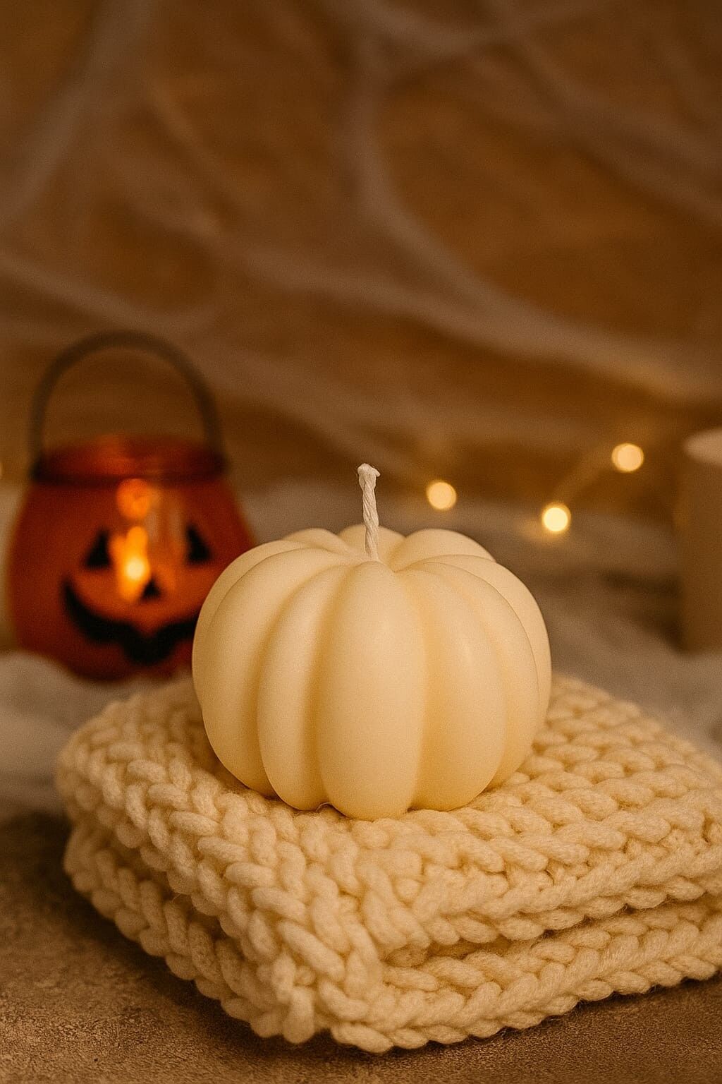 Candela di zucca di Halloween