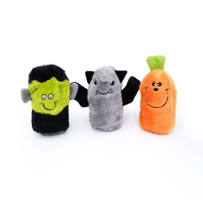 ZippyPaws Squeakie Buddies – Frankenstein, citrouille, chauve-souris