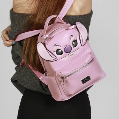 Disney Lilo y Stitch Angel Face-Mochila Heady, Rosa