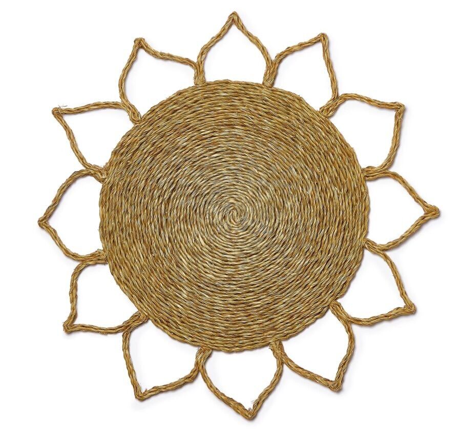 SIBEBE: Tovaglietta con fiori e rifiniture naturali