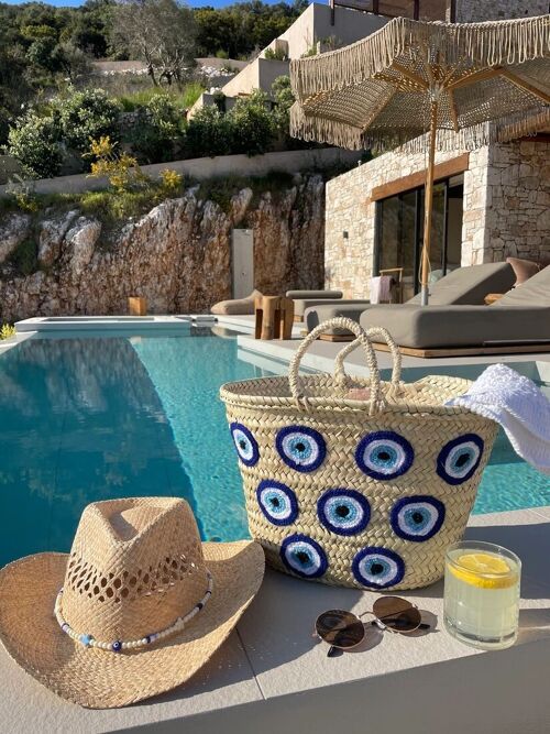 Large Evil Eye Basket (Multiple Eyes)