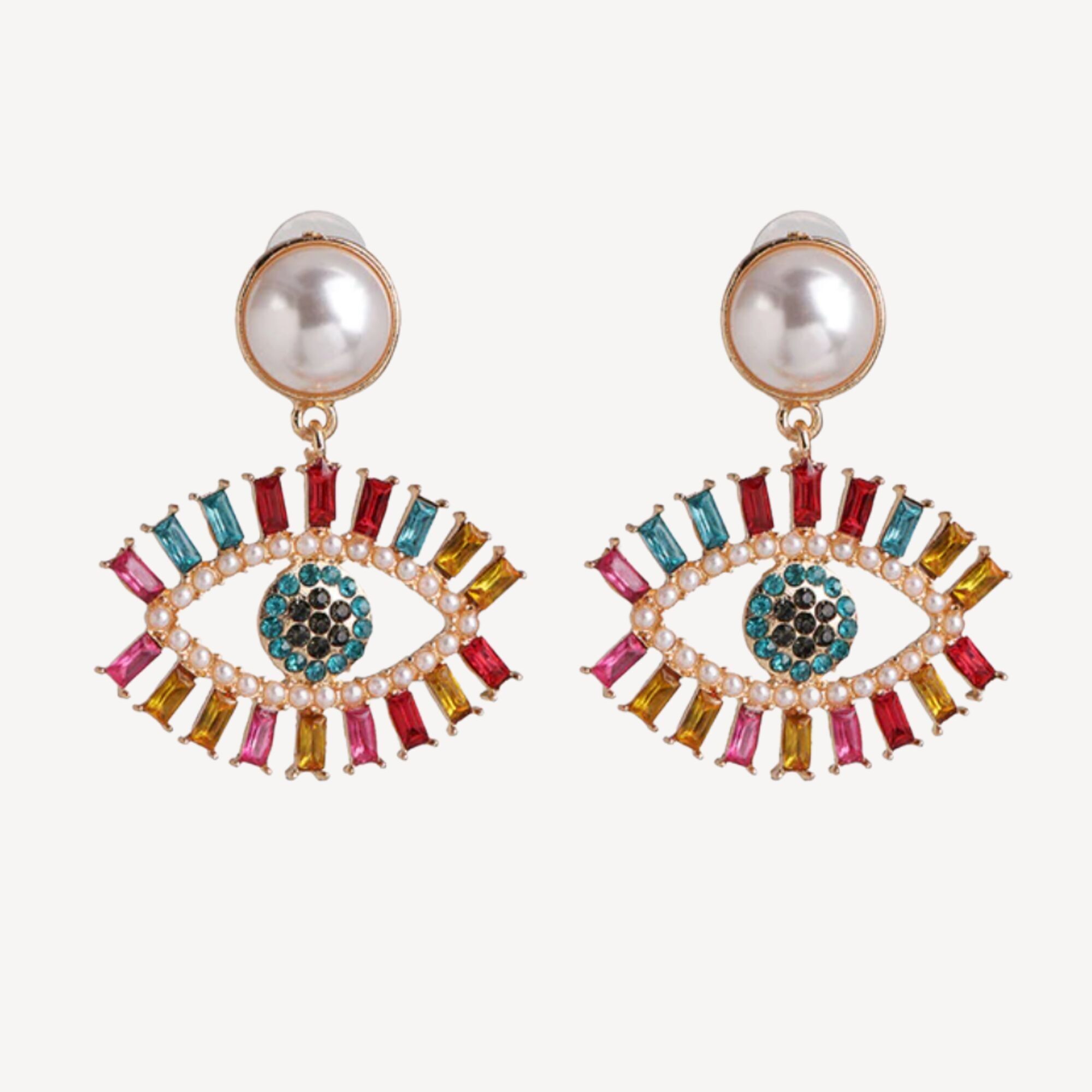Mioumiou Eye Earrings - Gold