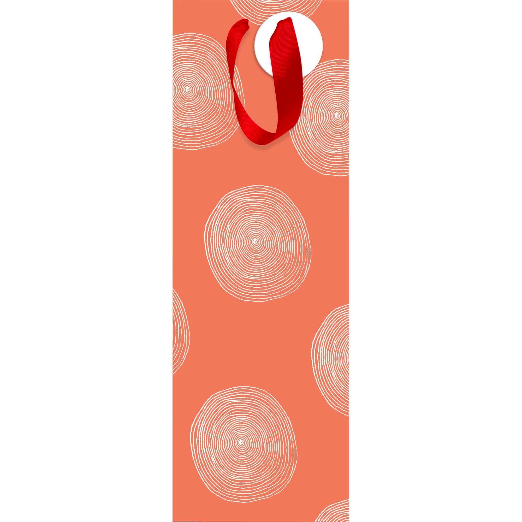 Borsa per bottiglia con rosetta arancione