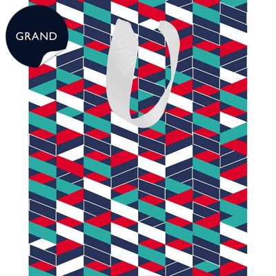 Sac Cadeau Grand Format Red Geo