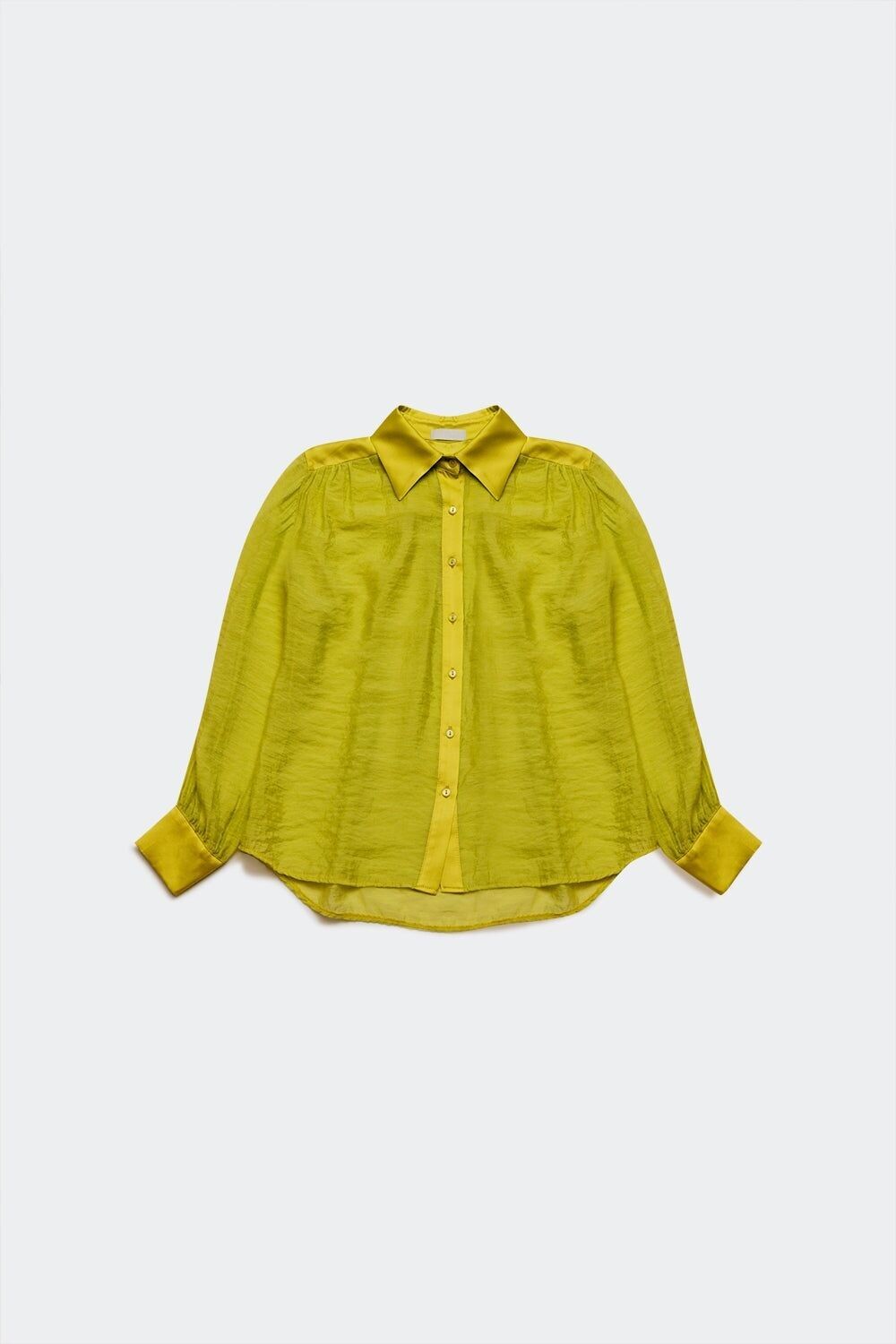 Seidenhemd in Limettengrün