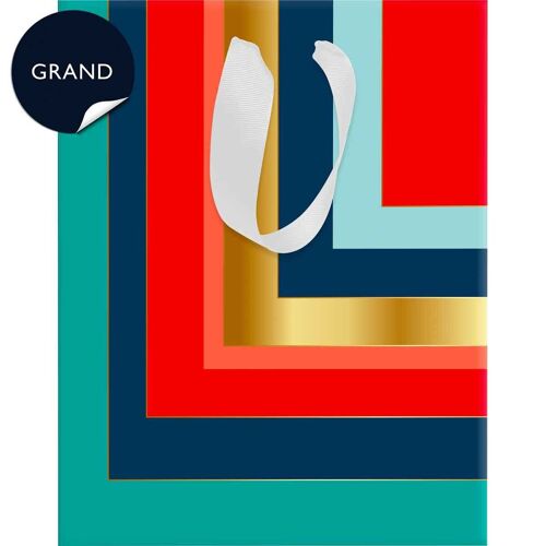 Sac cadeau grand format Red Angles