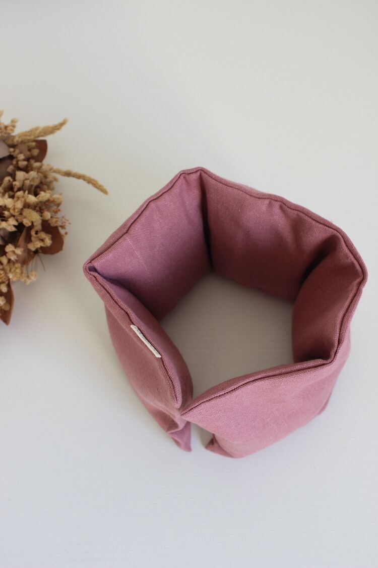 Flaxseed cervical hot water bottle - Old pink flax
