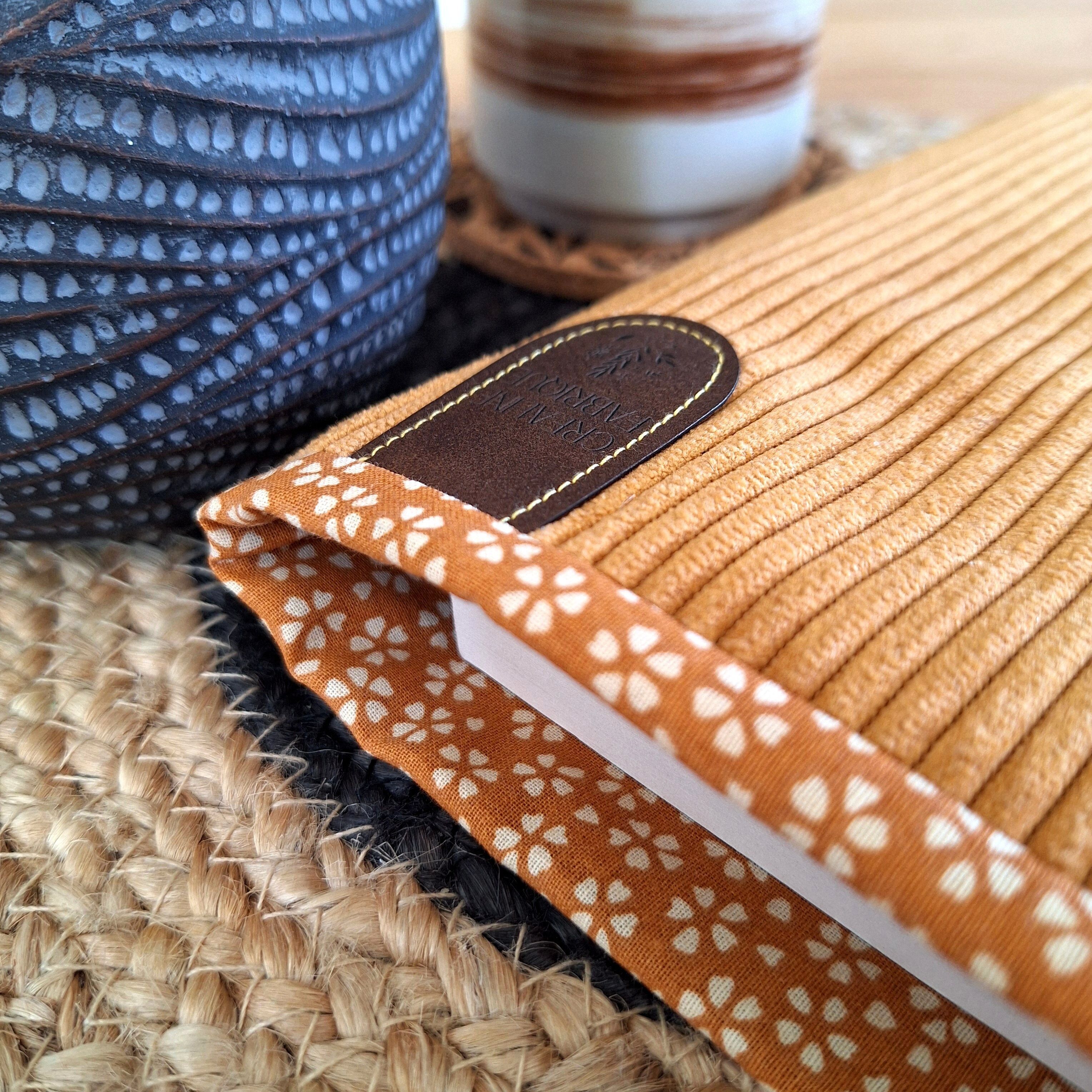 Porta libros sencillo en tejido TERCIOPELO - MOSTAZA