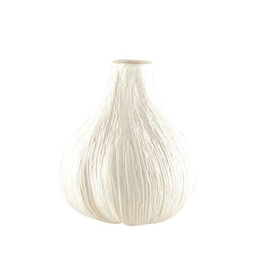 Piccolo vaso rotondo bianco crema 21x21x22.5 cm