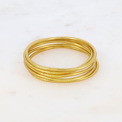 Brazalete budista de oro antiguo fino