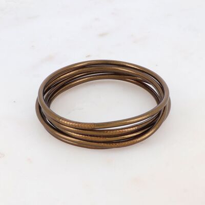 Brazalete budista de chocolate negro fino