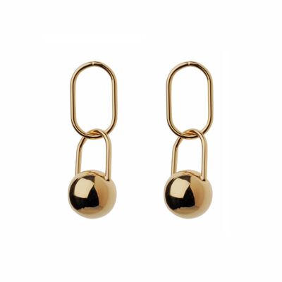 Elegante orecchino a perno con sfera a maglie