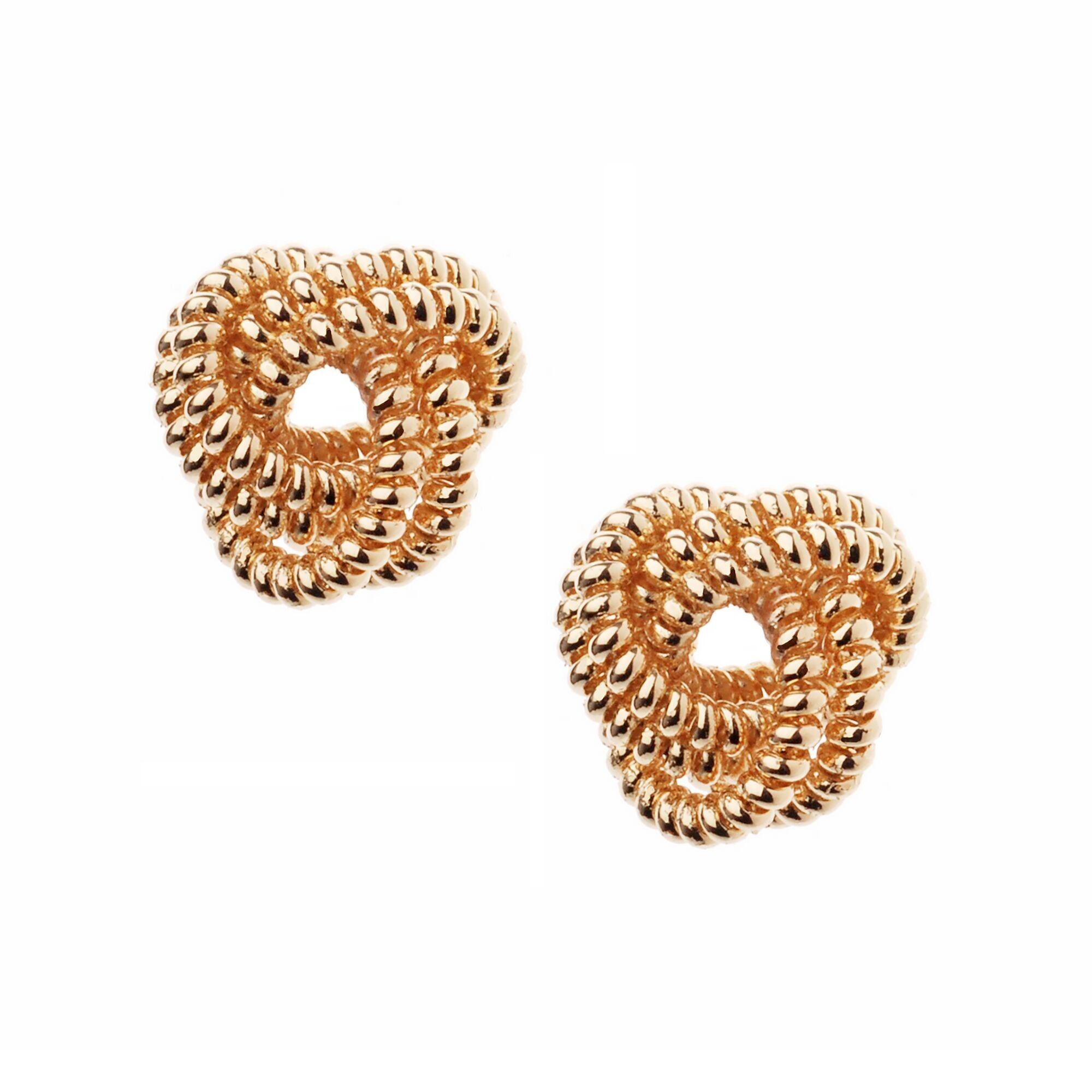 Vergoldeter Fusion Ball Knot Ohrring