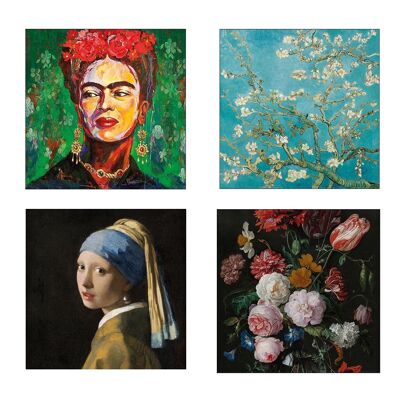 Ambiente - Servilletas de papel - Arte - Viejos maestros - Jan Davidsz.- Van Gogh - Vermeer - Selma - Monet 33 x 33 cm - 20 uds.