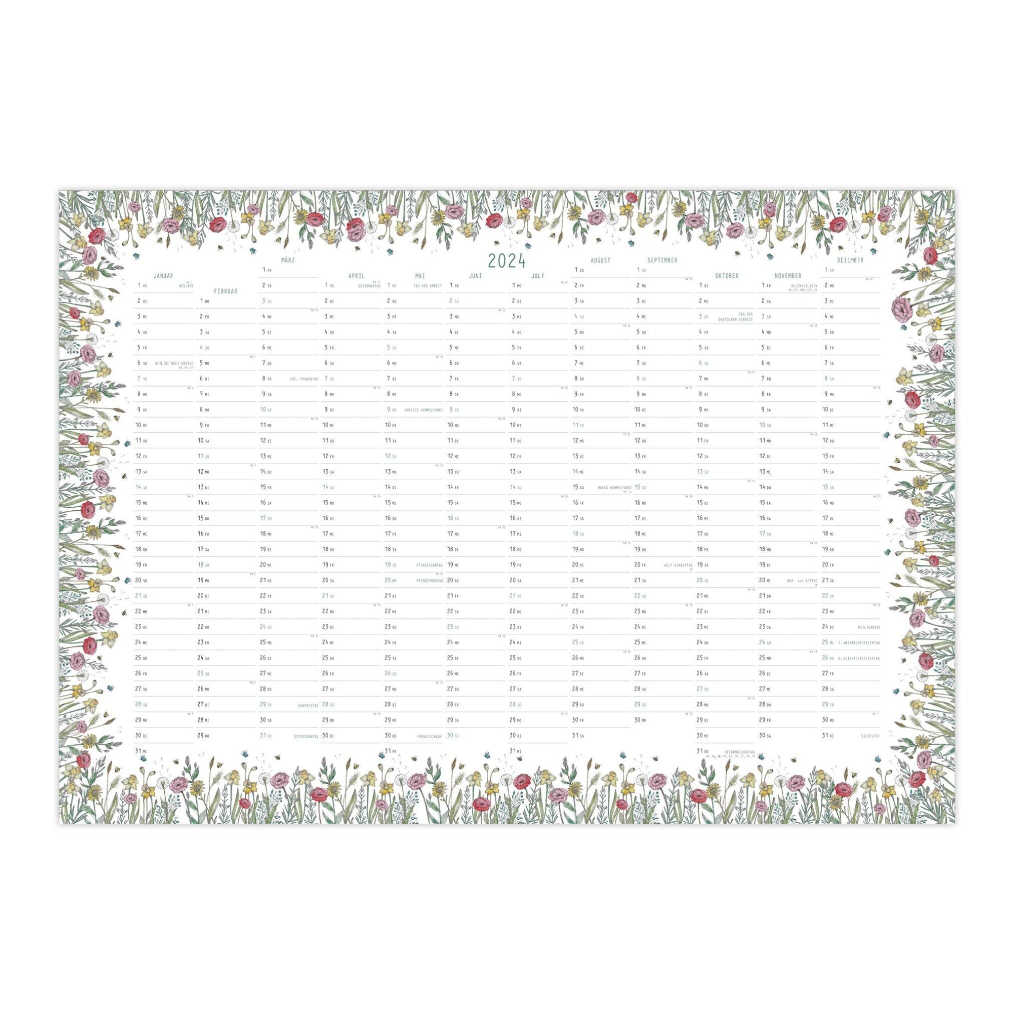 Calendario da parete 2024 – prato fiorito