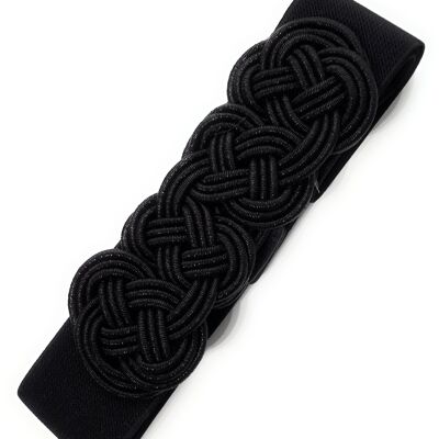 Ceinture Elastique Noeuds Noir